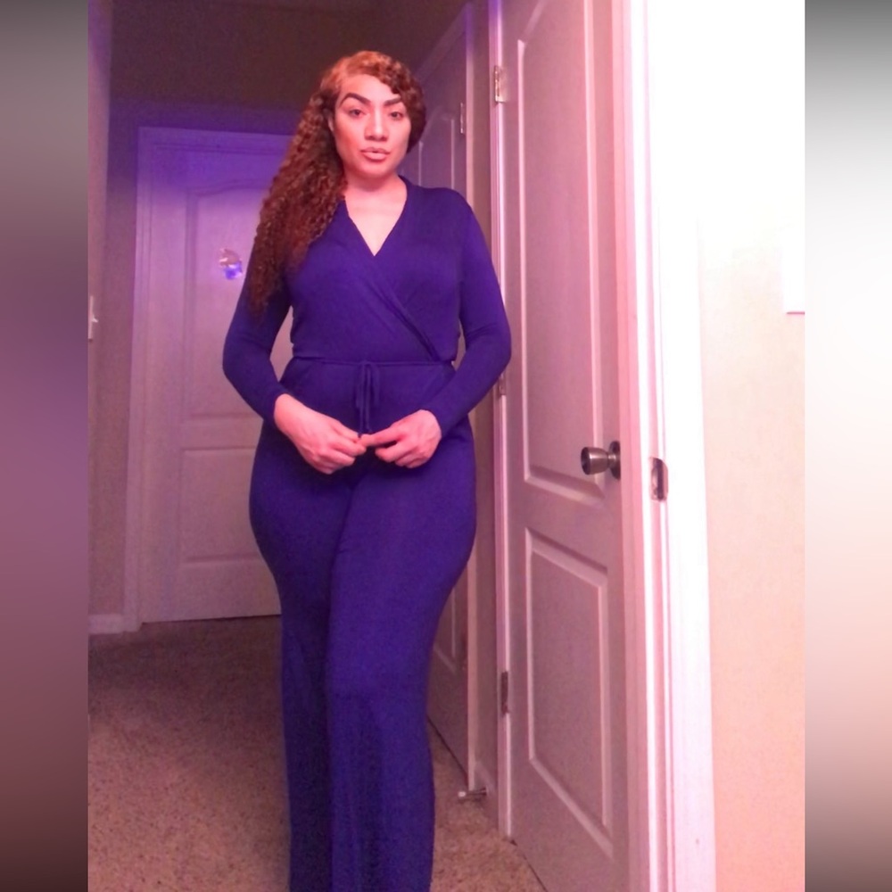 Blue long jumpsuit